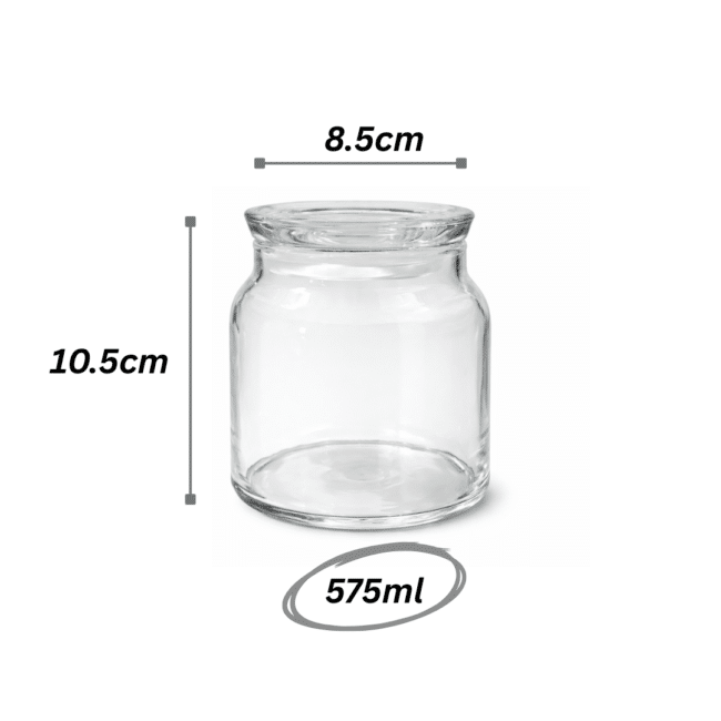Pasabahce Kitchen Club Glass Storage Jar 575ml – Airtight Clear Glass Container with Lid, 10.5cm Height, 8.5cm Diameter – Made in Turkey - Image 3