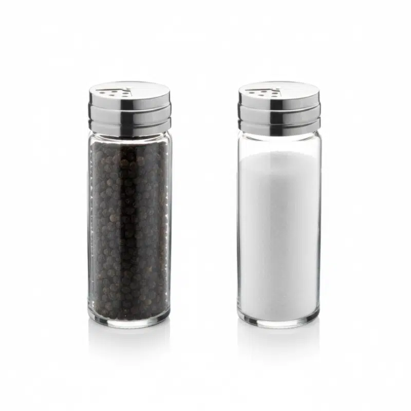 Large Glass Salt and Pepper Shakers