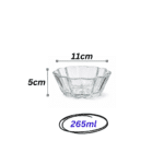 Borcam Oven Glass Bowl Set (11cm) 265ml (4 Pieces) – Turkish Made - Image 2