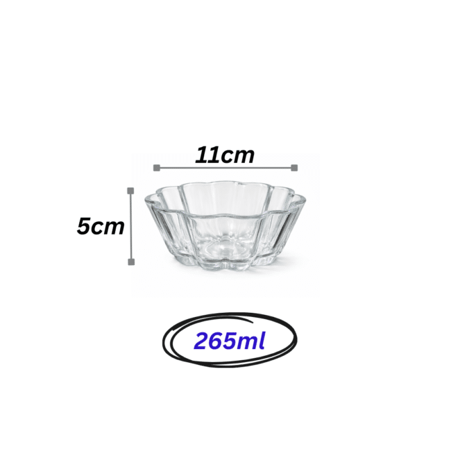Borcam Oven Glass Bowl Set (11cm) 265ml (4 Pieces) – Turkish Made - Image 2