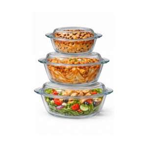 Oven Glass Casserole Set with Lids