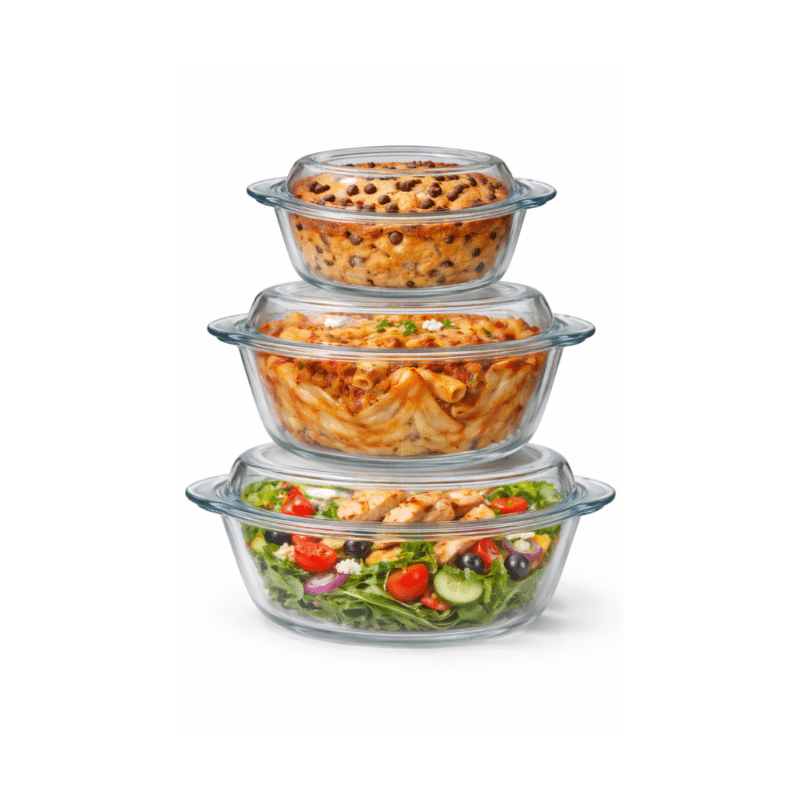 Oven Glass Casserole Set with Lids