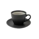 Danny Home Porcelain Coffee Cup 100ml & Saucer Set of 12 Pcs Elegant Grey color - Image 2