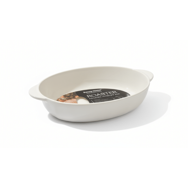 Danny Home Premium Porcelain Oval oven Roaster – (30*19.2*6.5cm) Oven-to-Table White Serving Ware - Image 2