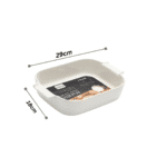 Danny Home Premium Porcelain Rectangular oven Roaster Dish –( 29*18cm)Elegant Oven-to-Table Serving Ware - Image 2