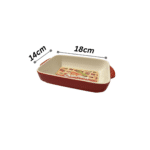 Danny Home Rectangular Porcelain Oven Casserole Dish 18×14cm – Heat Resistant Baking & Serving Dish - Image 2