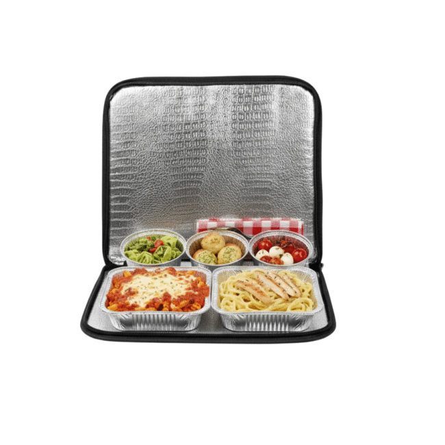 Tray Thermal Bag 45x40 cm – Large Rectangular Insulated Food Carrier, Waterproof Leakproof Thermal Storage Bag for Hot & Cold Food Trays (26–34L Capacity)-Black - Image 2