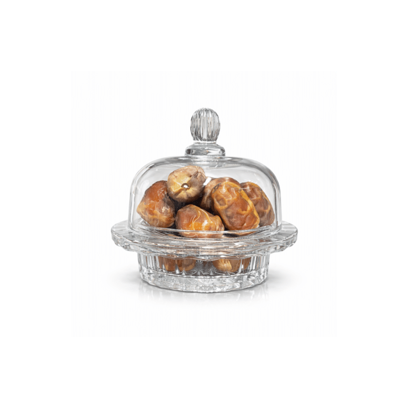 Vintage Glass Candy Jar with Lid