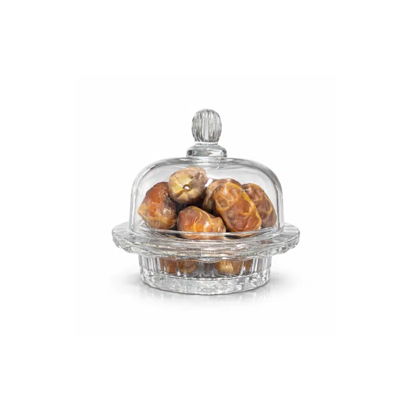 Vintage Glass Candy Jar with Lid