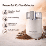 مطحنة قهوة كهربائية منزلية من داني – مطحنة حبوب قهوة بلمسة واحدة بشفرات من الفولاذ المقاوم للصدأ، مطحنة قهوة صغيرة وسريعة للإسبريسو والقهوة المقطرة والقهوة الفرنسية - الصورة 2