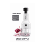 مفرمة بصل يدوية من داني هوم - مفرمة خضراوات وثوم تعمل بالضغط مع شفرات من الفولاذ المقاوم للصدأ - قطاعة طعام سهلة الضغط - الصورة 3