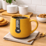 Danny Home Porcelain Mug 450ml – Large Ceramic Coffee Cup – Modern Matte Finish – Tea & Latte Mug -Yellow - Image 2