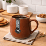 Danny Home Porcelain Mug 450ml – Large Ceramic Coffee Cup – Modern Matte Finish – Tea & Latte Mug -Dark Brown - Image 2