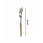 Stainless Steel Dinner Fork Set 20 cm 6-Piece – Elegant Table Forks with Gold Accent Handle, Durable Mirror Finish Cutlery for Meals, Salad & Daily Use - Image 2