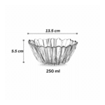 Pasabahce Aurora Glass Bowl Set 250ml – Set of 3 Dessert Bowls, Clear Glass Serving Bowls for Ice Cream, Snacks, Fruit & Desserts, Made in Turkey - Image 2
