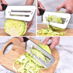 Stainless Steel Cabbage Shredder Knife with Wooden Handle – Manual Vegetable Slicer for Cabbage, Lettuce & Salad, Kitchen Cutter Tool - Image 2