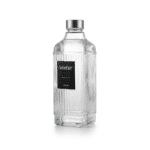 Clear Ribbed Square Glass Bottle