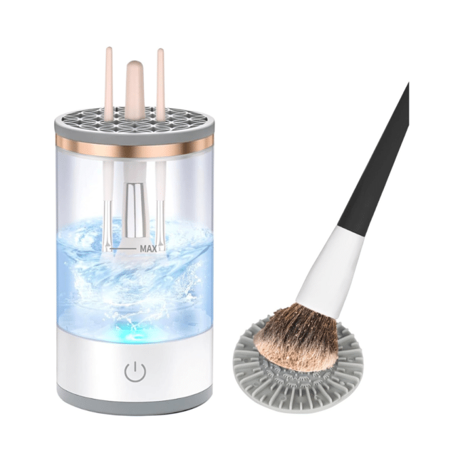Electric Makeup Brush Cleaner & Dryer – Automatic USB Brush Washing Machine, Cosmetic Brush Cleaner with One-Touch Control, Fast Cleaning & Drying Tool - Image 4