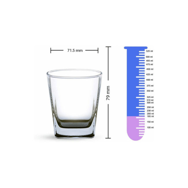 ⁦طقم أكواب زجاجية من أوشن بلازا، 6 قطع - أكواب عصير وماء سعة 195 مل - أكواب زجاجية شفافة متينة - صنع في تايلاند⁩ - الصورة ⁦4⁩