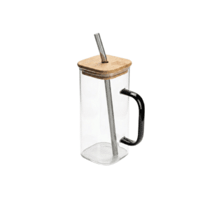 Glass Mug with Bamboo Lid