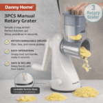 Danny Home 3PCS Manual Rotary Grater – Multi-Function Vegetable & Cheese Slicer - Image 2