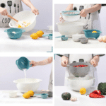 Danny Home 10-Piece Measuring & Mixing Bowl Set – Plastic Kitchen Set - Image 5