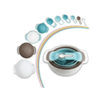 Danny Home 10-Piece Measuring & Mixing Bowl Set – Plastic Kitchen Set - Image 2