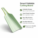 Multi-Function Foldable Cutting Board with Handle & Food Chute – 40 × 21.5 cm - Image 3