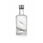 Spiral Ribbed Glass Bottle