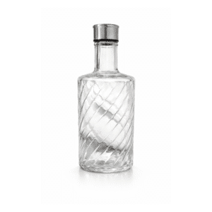 Spiral Ribbed Glass Bottle