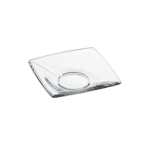 ⁦طقم أطباق شاي زجاجية مربعة من باشاباشي كاري، 6 قطع - أكواب شاي شفافة مع صحون، صنع في تركيا⁩ - الصورة ⁦3⁩