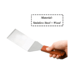 Stainless Steel Spatula with Wooden Handle – Flat Turner & Perforated Spatula for Cooking, Burger Flipper, Griddle & BBQ Kitchen Tool - Image 3