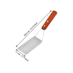 Stainless Steel Spatula with Wooden Handle – Flat Turner & Perforated Spatula for Cooking, Burger Flipper, Griddle & BBQ Kitchen Tool - Image 2
