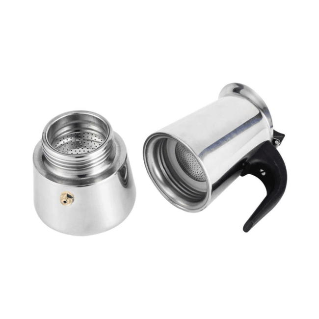 Stovetop Espresso Maker 4 Cups – Stainless Steel Moka Pot Coffee Maker with Heat Resistant Handle – Classic Italian Style Coffee Brewer - Image 3