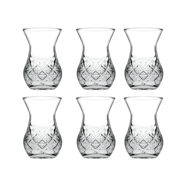 ⁦طقم استكانة شاي باشاباشي تايم ليس 170 مل - طقم من 6 أكواب شاي بتصميم كريستالي⁩ - الصورة ⁦4⁩