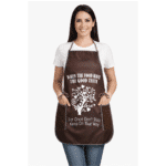 Waterproof Kitchen Apron for Women & Men – Adjustable Cooking Apron with Pockets, Oil & Stain Resistant Chef Apron for Cooking, Baking, BBQ & Cleaning Brown color - Image 2