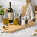 Beech Wood Serving Tray with Handles (44 × 11 cm) - Image 2